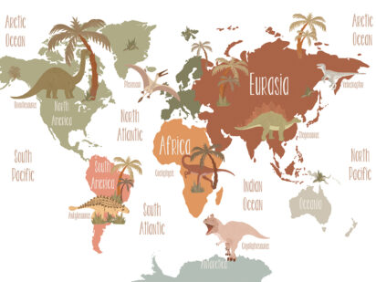 Dinosaurs World Map II